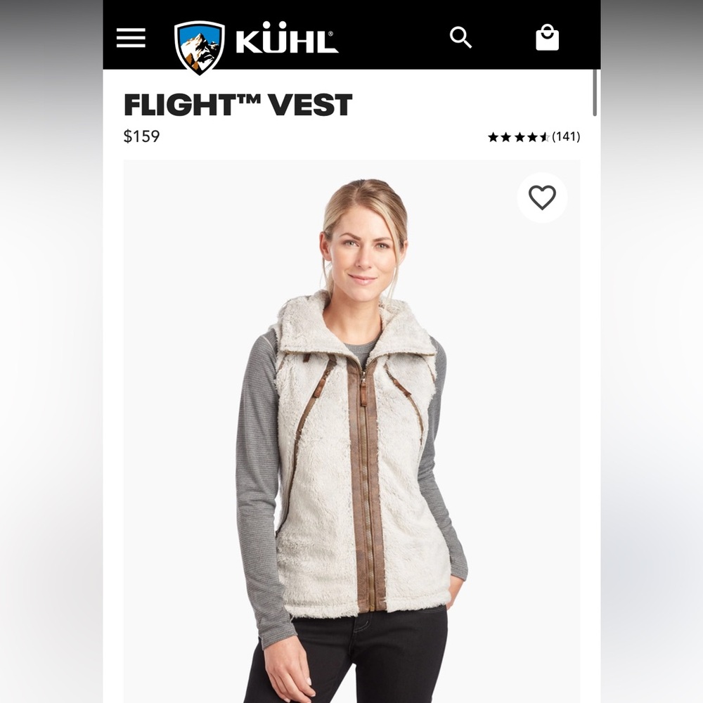 Kuhl Women's Flight Vest - Cream and Brown